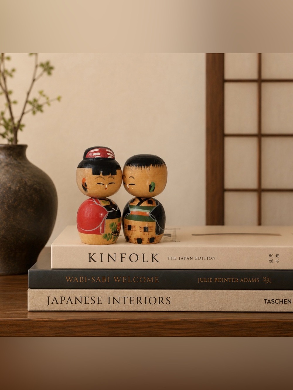✨VTG Kokeshi Japanese figures (man and woman)